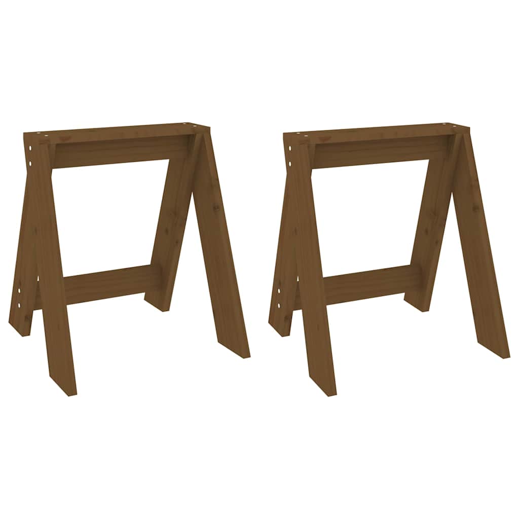 Vidaxl krukken 2 st 40x40x45 cm massief grenenhout honingbruin