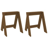 Vidaxl krukken 2 st 40x40x45 cm massief grenenhout honingbruin