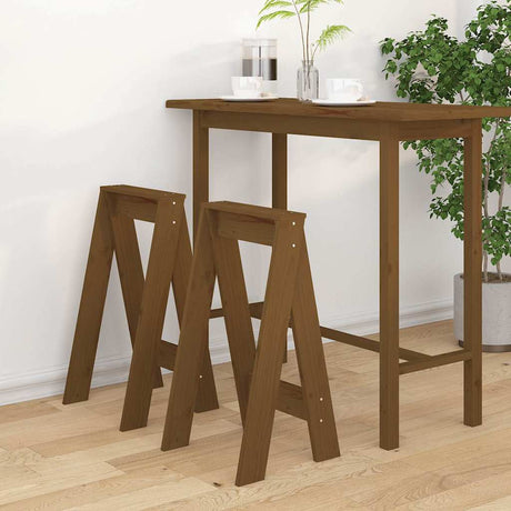 Vidaxl krukken 2 st 40x40x75 cm massief grenenhout honingbruin