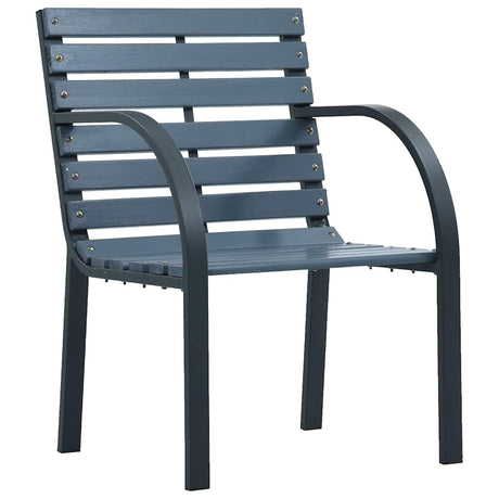 Vidaxl tuinstoelen 2 st massief vurenhout en gepoedercoat staal grijs
