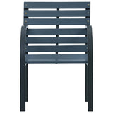 Vidaxl tuinstoelen 2 st massief vurenhout en gepoedercoat staal grijs