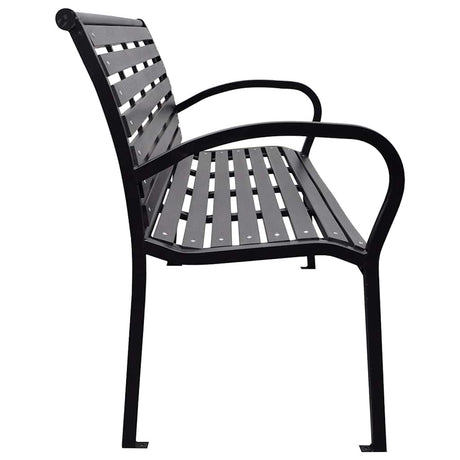 Vidaxl tuinbank 116 cm staal en hkc zwart