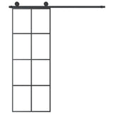 VidaXL Schiebetür mit Beschlägen 76x205 cm ESG-Glas und Aluminium