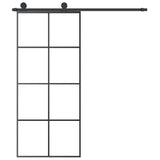 VidaXL Schiebetür mit Beschlägen 90x205 cm ESG-Glas und Aluminium