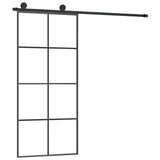VidaXL Schiebetür mit Beschlägen 90x205 cm ESG-Glas und Aluminium
