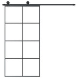 VidaXL Schiebetür mit Beschlägen 102,5x205 cm ESG-Glas und Aluminium