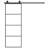 VidaXL Schiebetür mit Beschlägen 76x205 cm ESG-Glas und Aluminium