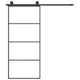 VidaXL Schiebetür mit Beschlägen 90x205 cm ESG-Glas und Aluminium