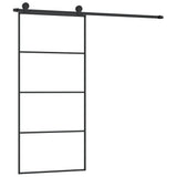 VidaXL Schiebetür mit Beschlägen 90x205 cm ESG-Glas und Aluminium