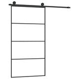 VidaXL Schiebetür mit Beschlägen 102,5x205 cm ESG-Glas und Aluminium