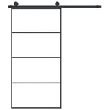 VidaXL Schiebetür mit Beschlägen 102,5x205 cm ESG-Glas und Aluminium