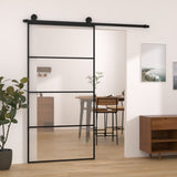 VidaXL Schiebetür mit Beschlägen 102,5x205 cm ESG-Glas und Aluminium