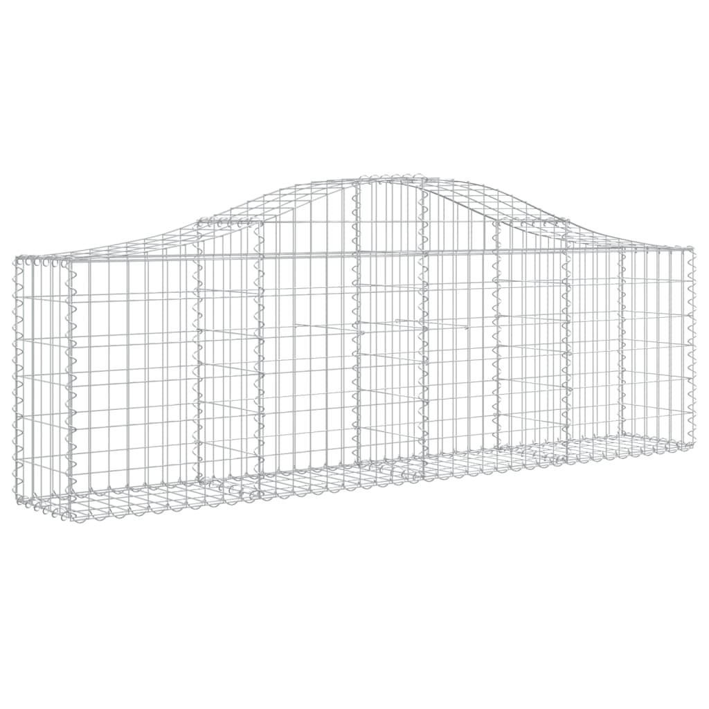 Vidaxx Gabione gewölbt 200x30x60 80 cm aus verzinktem Eisen