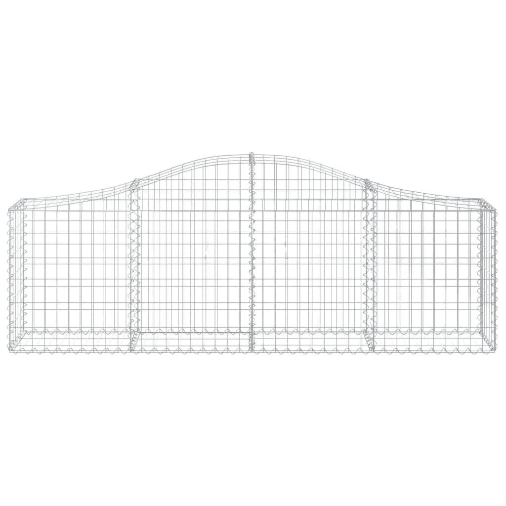 Vidaxx Gabione gewölbt 200x30x60 80 cm aus verzinktem Eisen