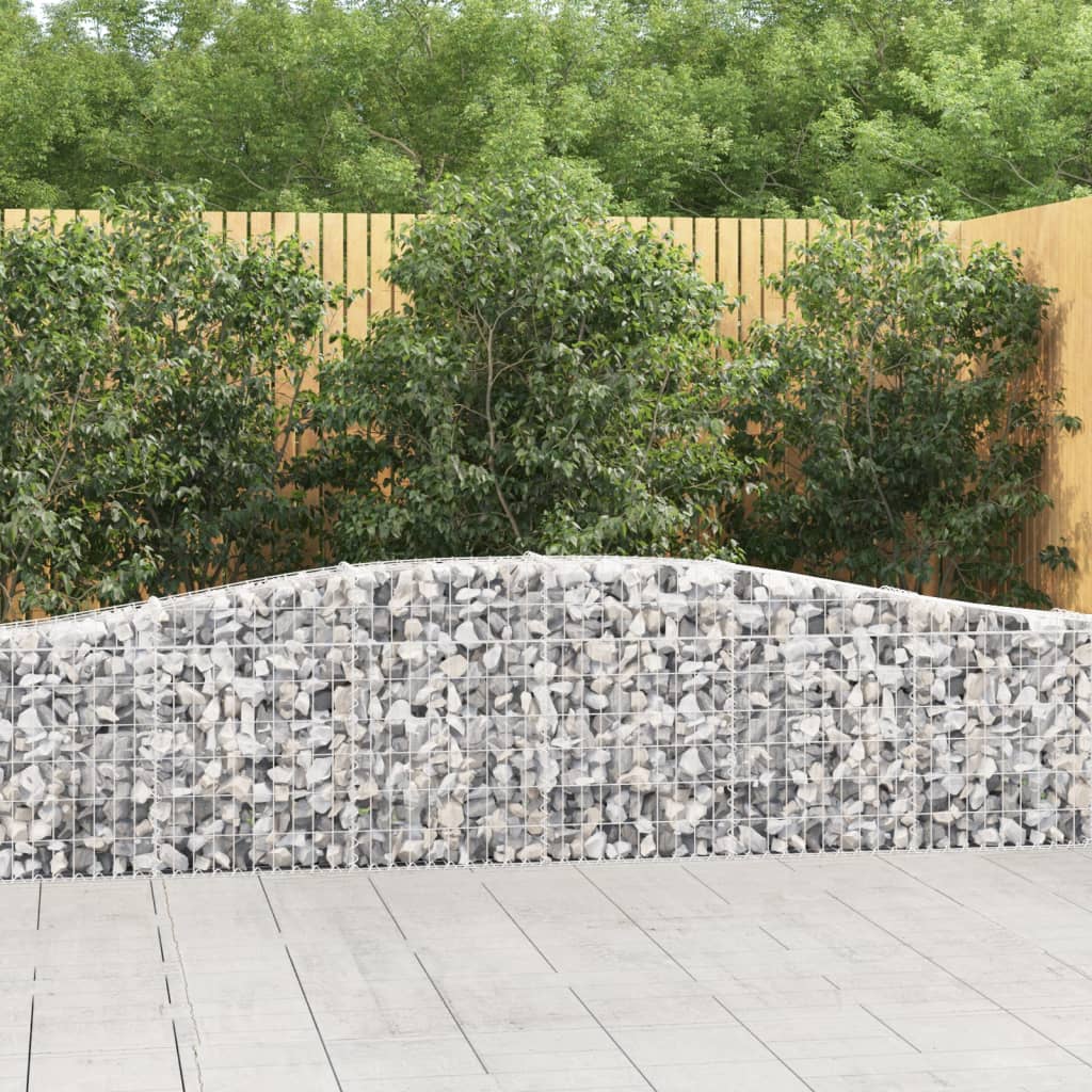 Vidaxx Gabione gewölbt 400x30x60 80 cm verzinktes Eisen