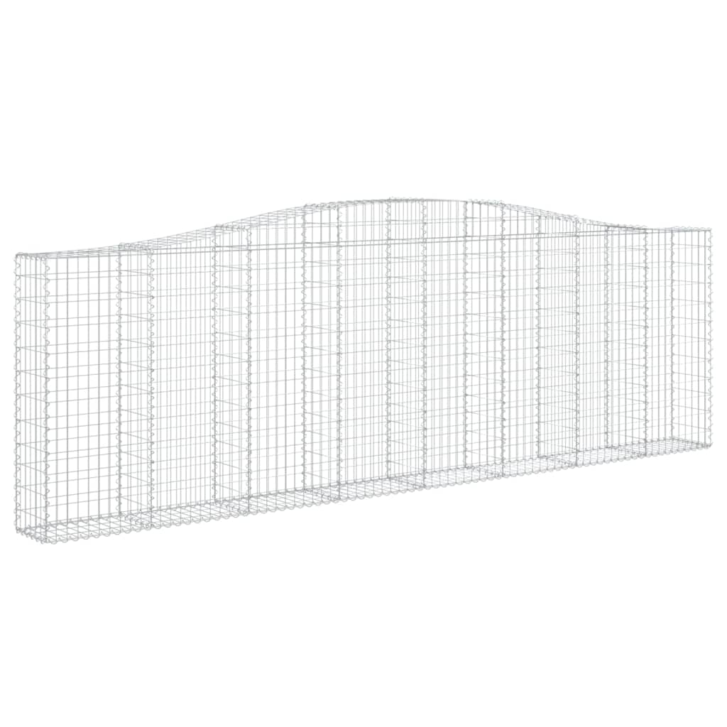 VidaXL Gabionengewölbe 400x30x120 140 cm aus verzinktem Eisen