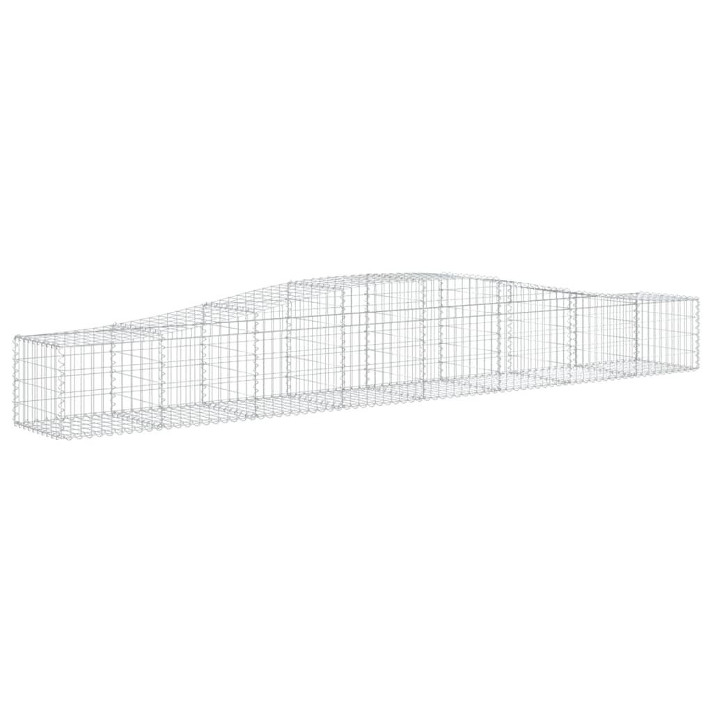 Vidaxx Gabione gewölbt 400x50x40 60 cm verzinktes Eisen