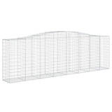 VidaXL Gabionengewölbe 400x50x120 140 cm aus verzinktem Eisen