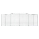 VidaXL Gabionengewölbe 400x50x120 140 cm aus verzinktem Eisen