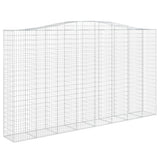 VidaXL Gabionengewölbe 400x50x220 240 cm aus verzinktem Eisen