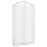 Vidaxx Gabione gewölbt 100x30x180 200 cm verzinktes Eisen