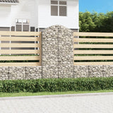 Vidaxx Gabione gewölbt 100x30x180 200 cm verzinktes Eisen