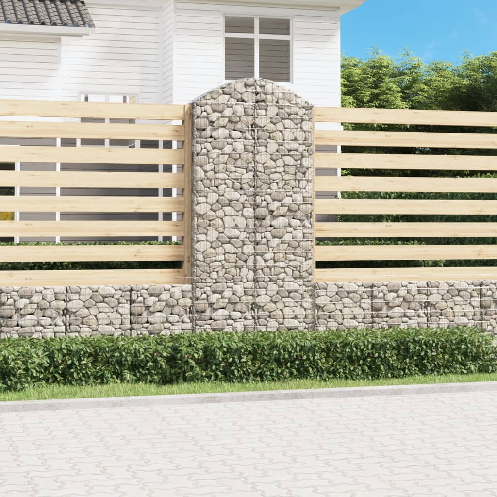 Vidaxx Gabione gewölbt 100x30x220 240 cm verzinktes Eisen