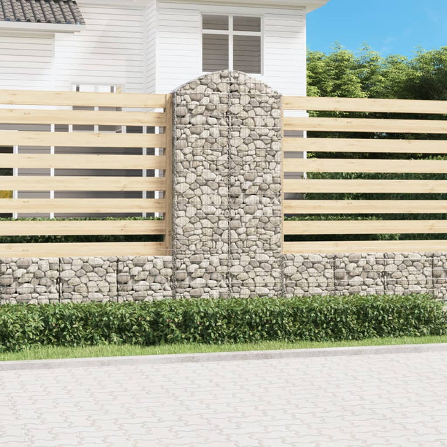 Vidaxx Gabione gewölbt 100x30x220 240 cm verzinktes Eisen