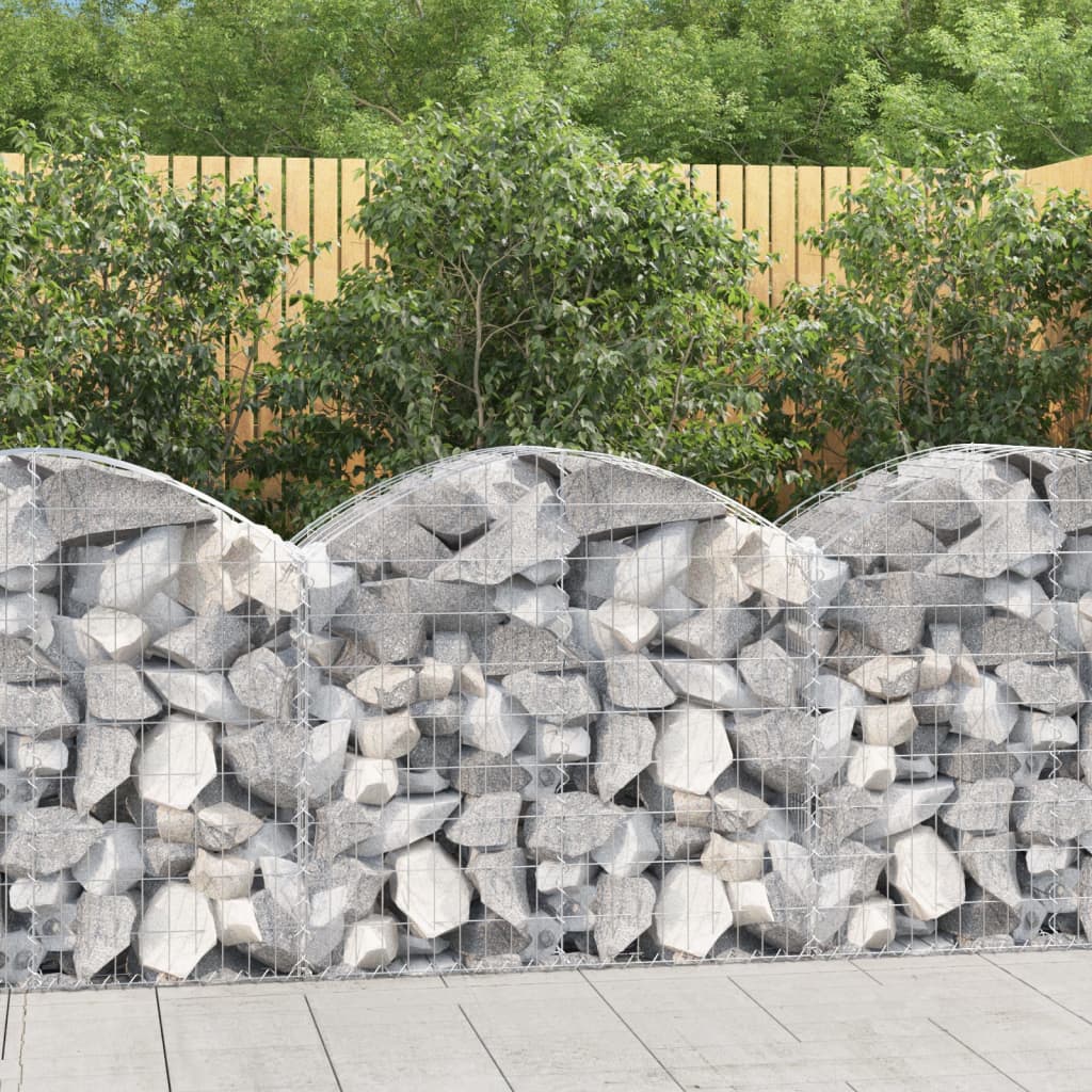 Vidaxx Gabione gewölbt 100x50x80 100 cm verzinktes Eisen
