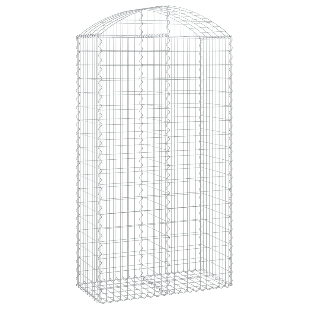 Vidaxx Gabione gewölbt 100x50x180 200 cm verzinktes Eisen
