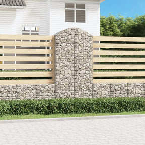Vidaxx Gabione gewölbt 100x50x200 220 cm verzinktes Eisen