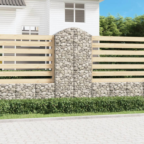 Vidaxx Gabione gewölbt 100x50x200 220 cm verzinktes Eisen