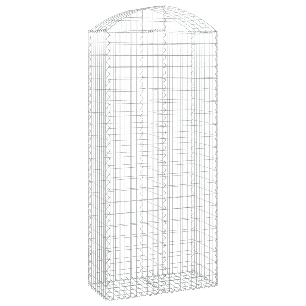 Vidaxx Gabione gewölbt 100x50x220 240 cm verzinktes Eisen