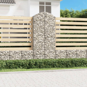 Vidaxx Gabione gewölbt 100x50x220 240 cm verzinktes Eisen