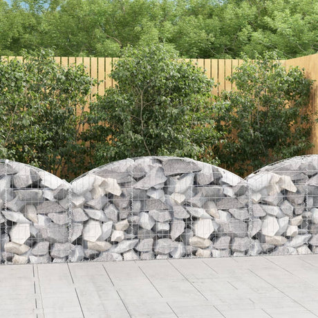 Vidaxx Gabione gewölbt 150x30x60 80 cm aus verzinktem Eisen