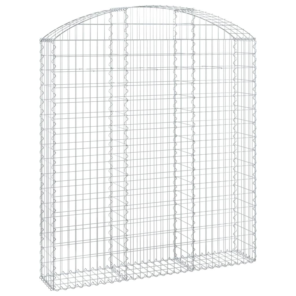 Vidaxx Gabione gewölbt 150x30x160 180 cm aus verzinktem Eisen