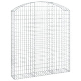 Vidaxx Gabione gewölbt 150x30x160 180 cm aus verzinktem Eisen