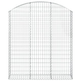Vidaxx Gabione gewölbt 150x30x160 180 cm aus verzinktem Eisen