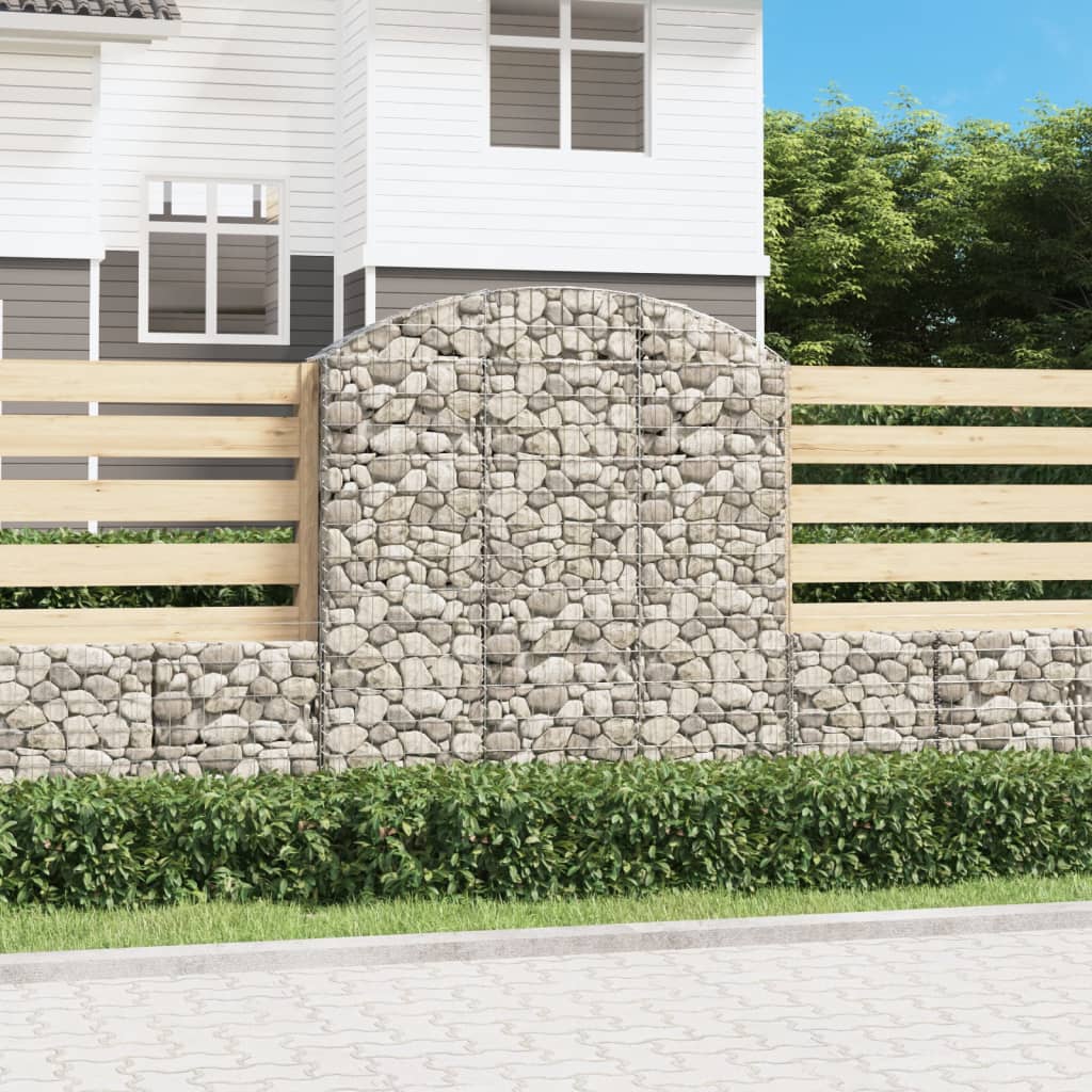 Vidaxx Gabione gewölbt 150x30x160 180 cm aus verzinktem Eisen