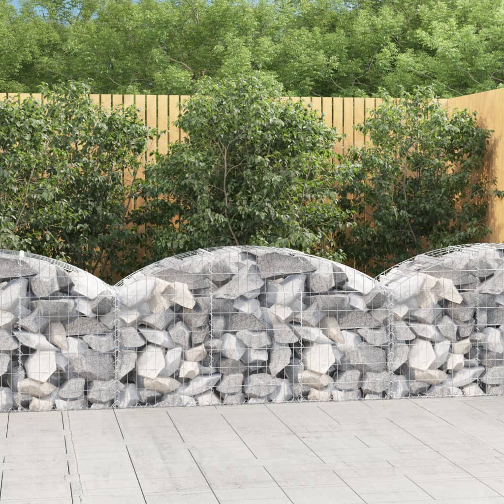 Vidaxx Gabione gewölbt 150x50x60 80 cm aus verzinktem Eisen