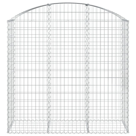 Vidaxx Gabione gewölbt 150x50x140 160 cm aus verzinktem Eisen