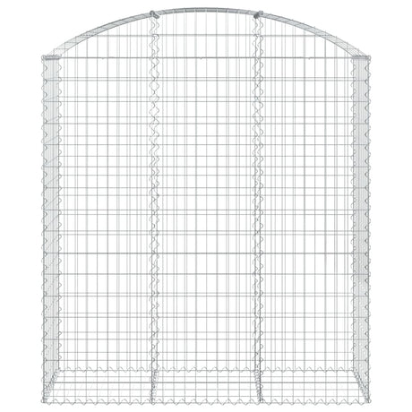 Vidaxx Gabione gewölbt 150x50x160 180 cm aus verzinktem Eisen