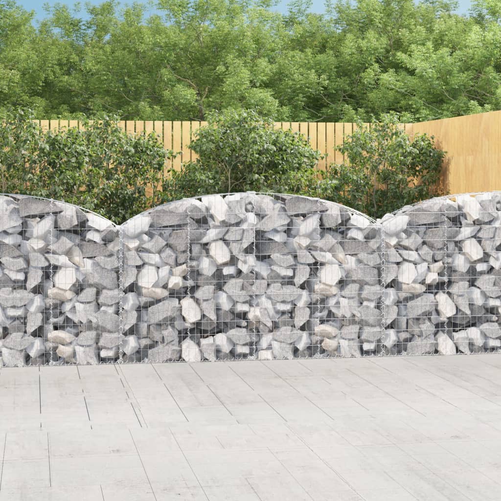 Vidaxx Gabione gewölbt 200x30x100 120 cm verzinktes Eisen