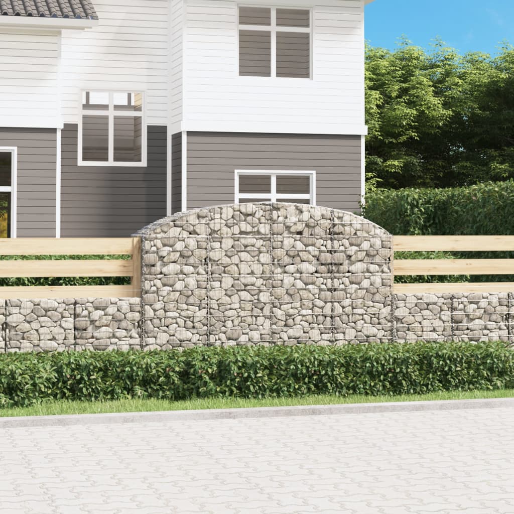 Vidaxx Gabione gewölbt 200x50x120 140 cm verzinktes Eisen