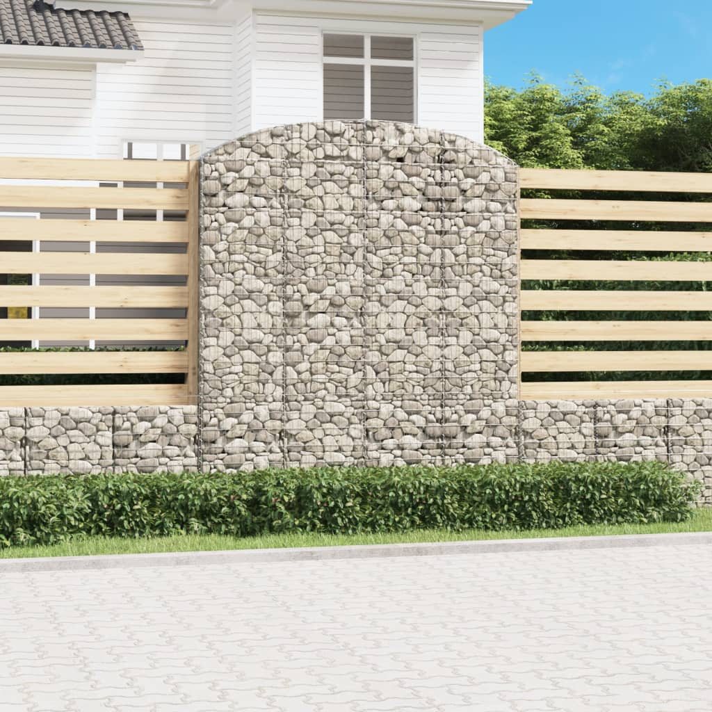 VidaXL Gabionengewölbe 200x50x220 240 cm aus verzinktem Eisen