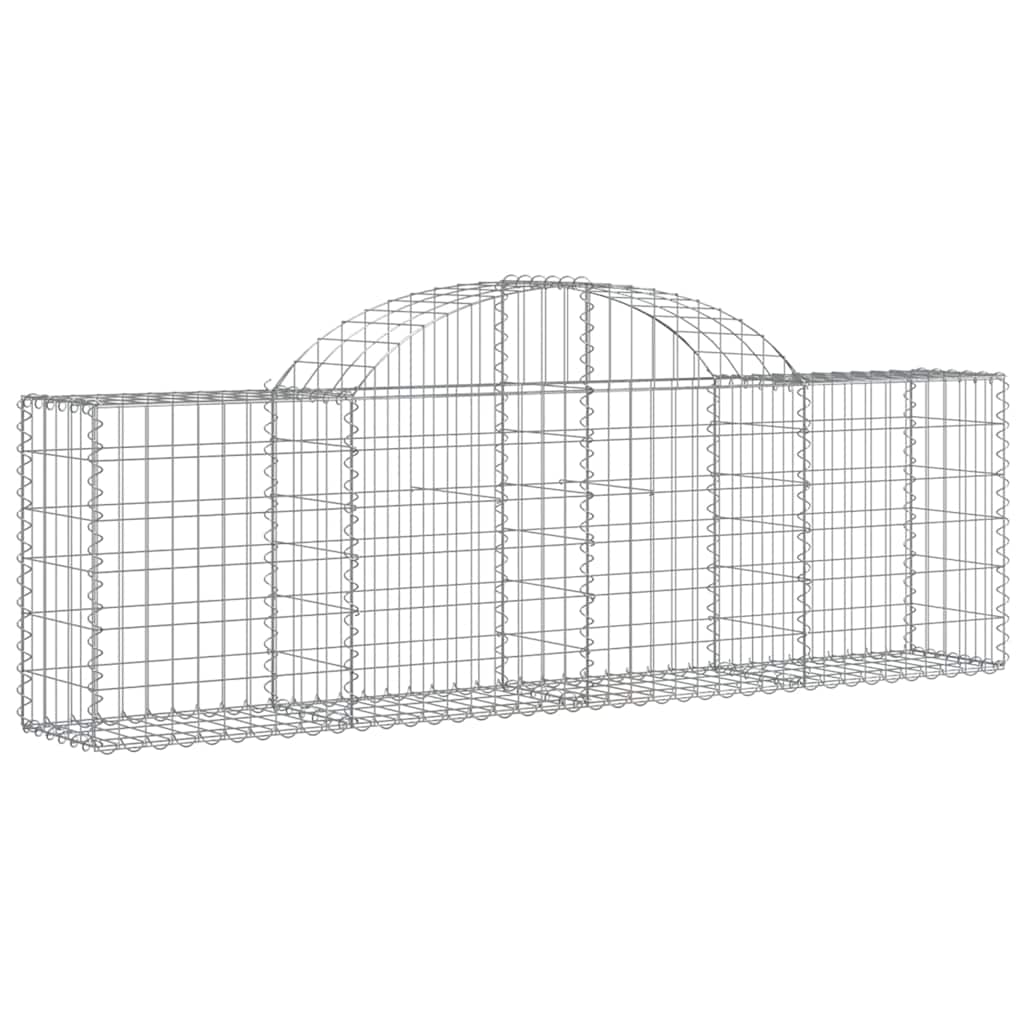 Vidaxx Gabione gewölbt 200x30x60 80 cm aus verzinktem Eisen
