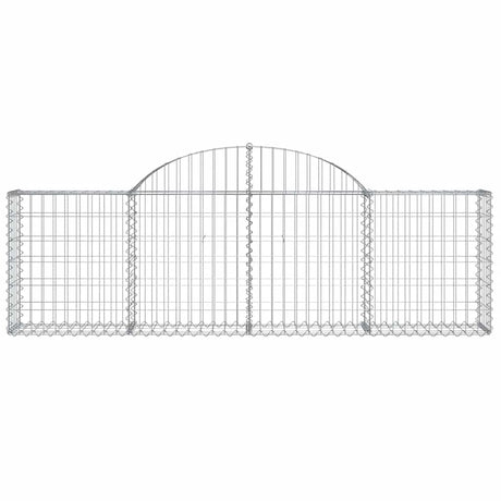 Vidaxx Gabione gewölbt 200x30x60 80 cm aus verzinktem Eisen