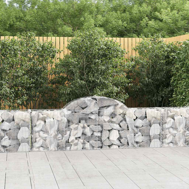 Vidaxx Gabione gewölbt 200x30x60 80 cm aus verzinktem Eisen