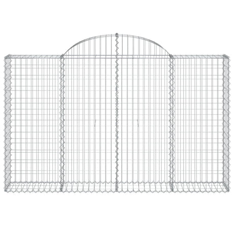 Vidaxx Gabione gewölbt 200x30x120 140 cm verzinktes Eisen