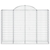 VidaXL Gabionengewölbe 200x50x140 160 cm aus verzinktem Eisen